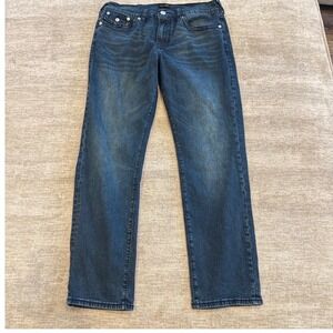 True Religion Geno Relaxed Slim Jeans Dark Wash Men's Size 36